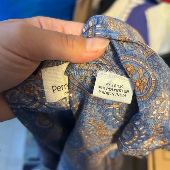 Perry Walker Collective Silk Paisley Bohemian Wrap Top - Picture 4 of 5